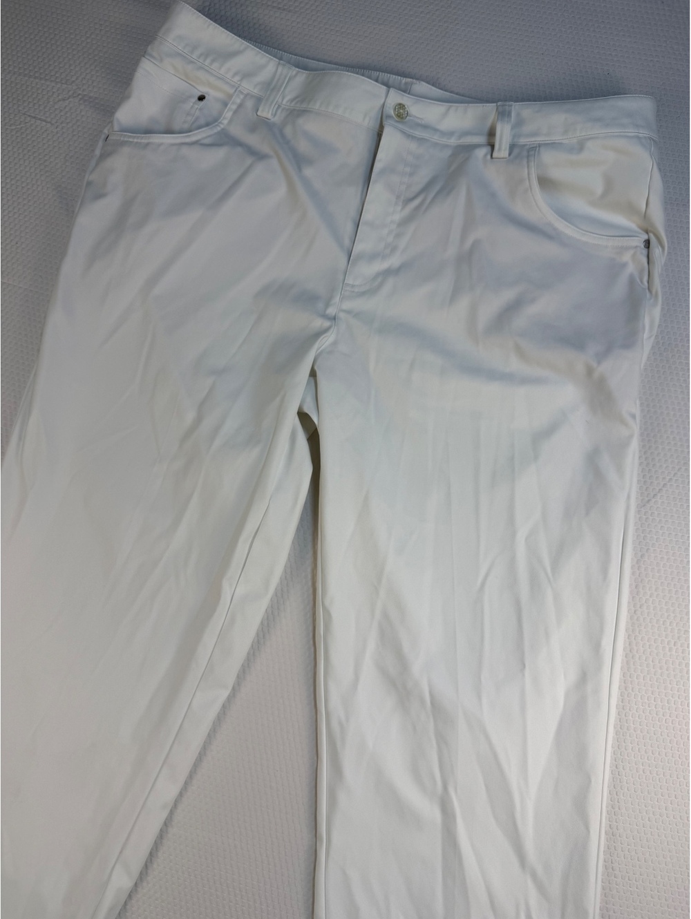 PUMA Golf Men's 40x33 White 5 Pocket Performance Stretch Golf Pants